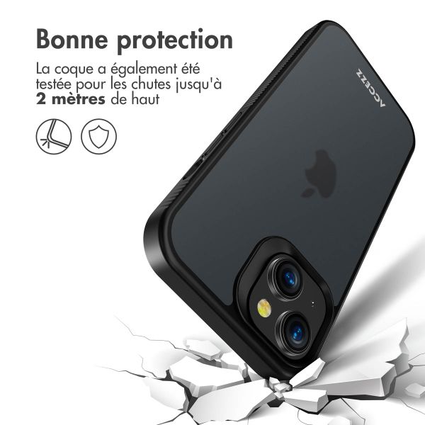 Accezz Coque Givrée Robuste Apple iPhone 15 - Noir