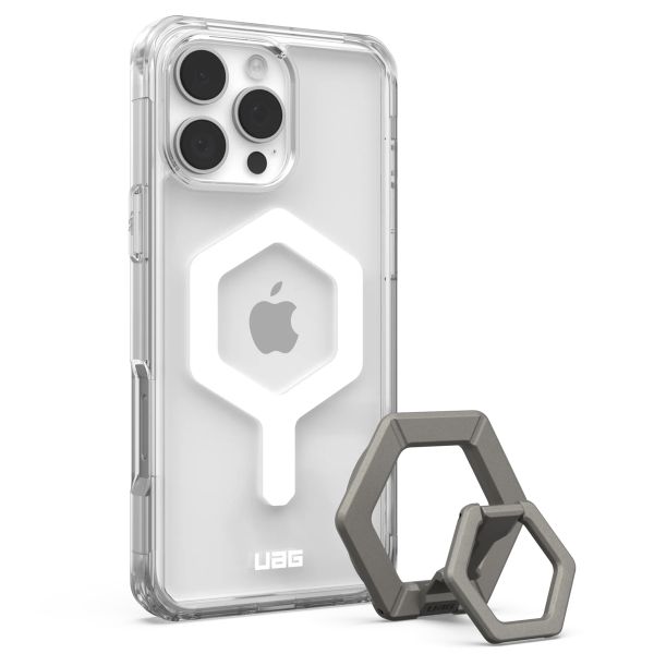 UAG Coque Plyo Pro + Magnetic Ring Stand Apple iPhone 16 Pro Max - Ice White / Titanium