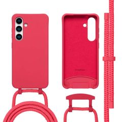 imoshion Coque arrière Color avec cordon amovible et MagSafe Samsung Galaxy S24 / S25 - Red Raspberry