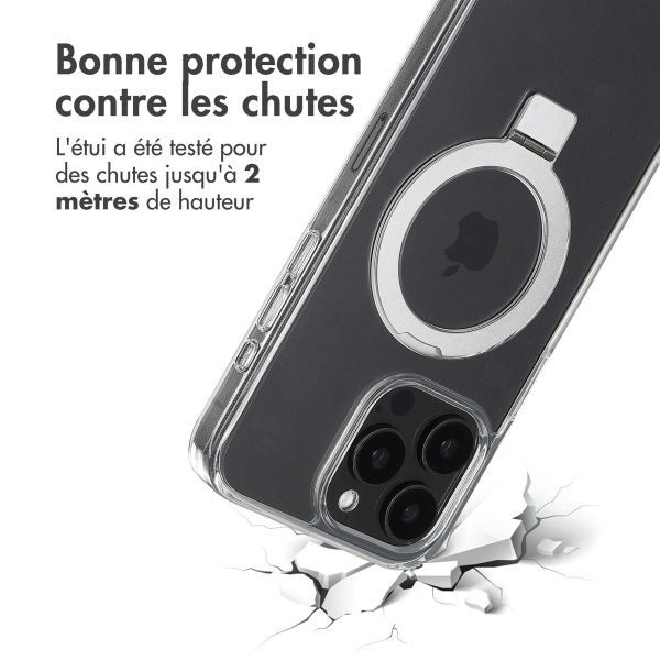 Accezz Coque Ring Stand avec MagSafe Apple iPhone 15 Pro Max - Transparent
