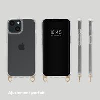 Selencia Coque arrière avec crochets amovibles Apple iPhone 15 - Transparent