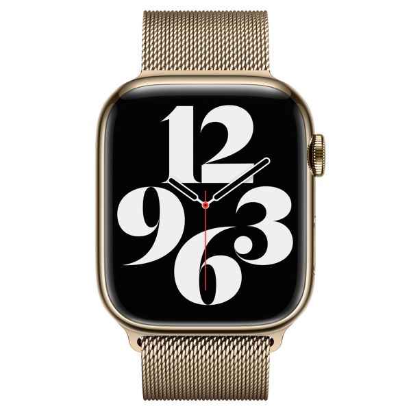Apple Bracelet à boucle Milanais Apple Watch Series 1 t/m 11 / SE / Ultra (44/45/46/49 mm) - Goud