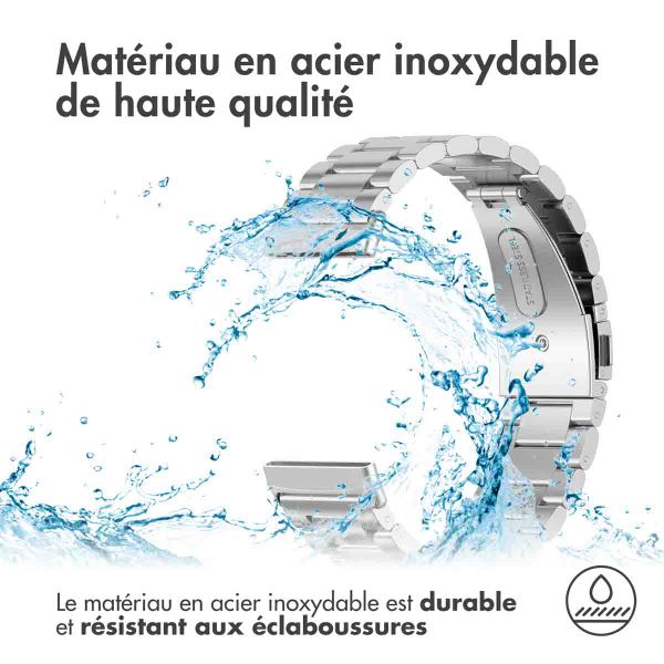 imoshion Bracelet en acier le Fitbit Versa 4 / 3 / Sense (2) - Argent