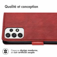 imoshion Étui de téléphone portefeuille Luxe Samsung Galaxy A53 - Rouge