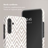 Selencia Coque arrière Vivid Samsung Galaxy A55 - Beige Zigzag
