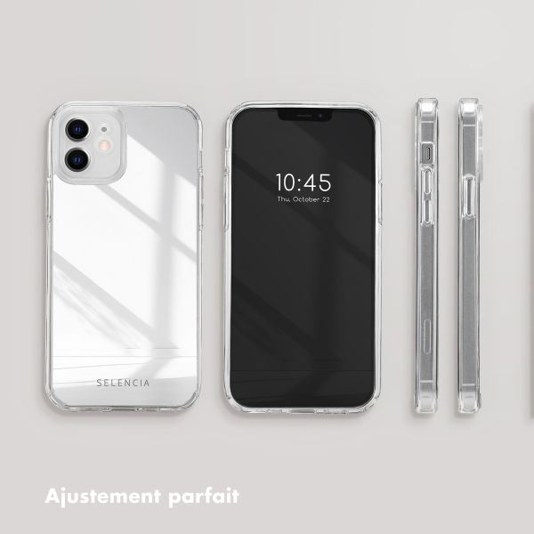 Selencia Coque Mirror Apple iPhone 12 (Pro) - Argent