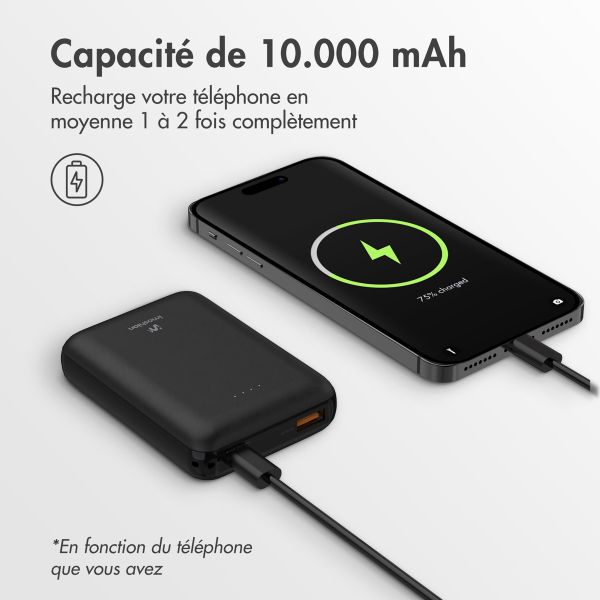 imoshion Batterie externe compacte 10.000 mAh - Noir