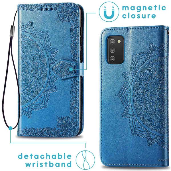 imoshion Etui de téléphone portefeuille Mandala Samsung Galaxy A03s - Turquoise