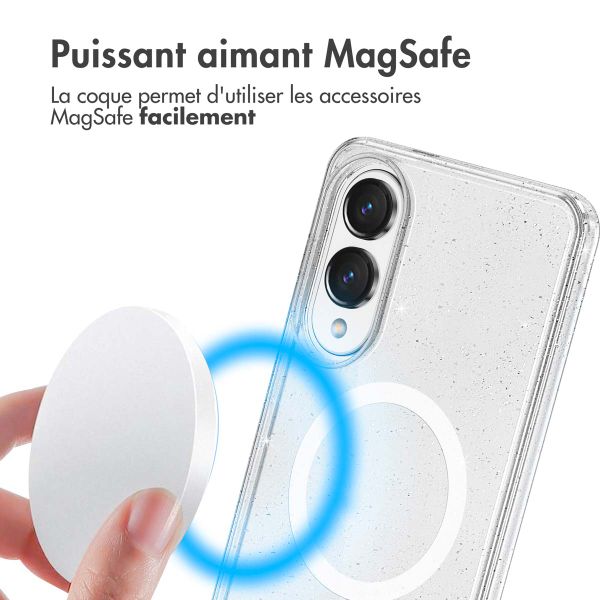 imoshion Coque Pailletée avec MagSafe Samsung Galaxy S25 Edge - Transparent