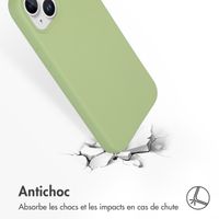 Accezz Coque Liquid Silicone Apple iPhone 15 Plus - Vert