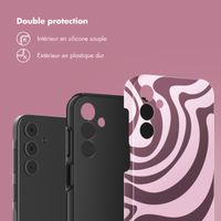 Selencia Coque arrière Vivid Tough Samsung Galaxy A15 (5G/4G) - Wavy Swirl Pink Plum