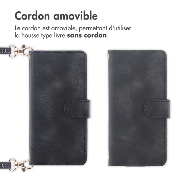 imoshion Etui de téléphone portefeuille avec cordon Samsung Galaxy S25 Plus - Noir