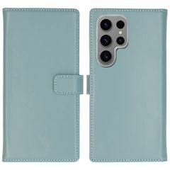 Selencia Étui portefeuille en cuir véritable Samsung Galaxy S24 Ultra - Air Blue