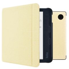 imoshion Étui de liseuse portefeuille Canvas Sleepcover avec support Kobo Libra Colour / Tolino Vision Color - Glitter Dorée