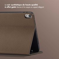 Selencia Coque tablette Riva Apple iPad Air 11 pouces (2025) M3 / (2024) M2 / Air 5 (2022) / Air 4 (2020) - Mocha Brown