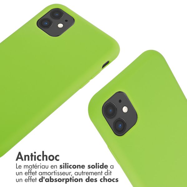 imoshion Coque en silicone avec cordon Apple iPhone 11 - Fluor Groen