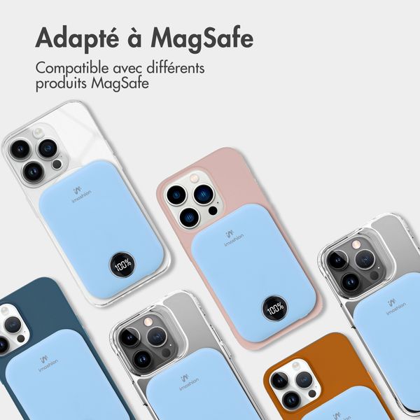 imoshion Batterie externe MagSafe 10.000 mAh - Batterie externe sans fil - Bleu ciel
