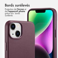 Accezz Coque arrière en cuir avec MagSafe Apple iPhone 14 - Heath Purple