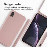 imoshion Coque en silicone avec cordon Apple iPhone Xr - Sand Pink