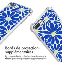 imoshion Coque Design avec cordon Apple iPhone 8 Plus / 7 Plus - Cobalt Blue Flowers Connect