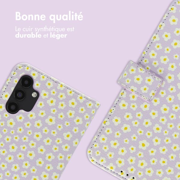 imoshion Étui de télephone portefeuille Design Samsung Galaxy A13 (5G) - White Daisy