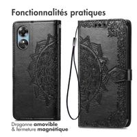 imoshion Etui de téléphone portefeuille Mandala Oppo A17 - Noir