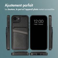 imoshion Coque arrière avec porte-cartes et support Apple iPhone 17e / 16e - Noir