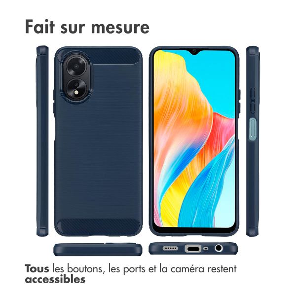 imoshion Coque Brushed Oppo A18 / Oppo A38 - Bleu foncé