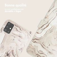 imoshion Étui de téléphone portefeuille Design Samsung Galaxy A51 - Sandy Marble