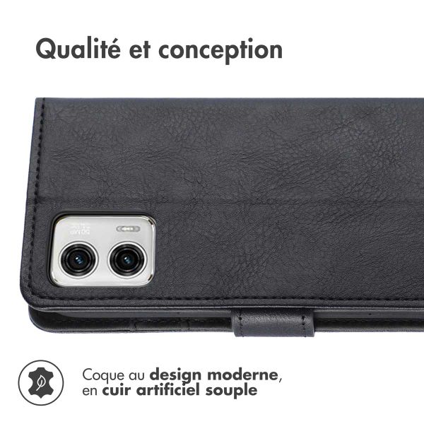 imoshion Étui de télephone portefeuille Motorola Moto G73 - Noir