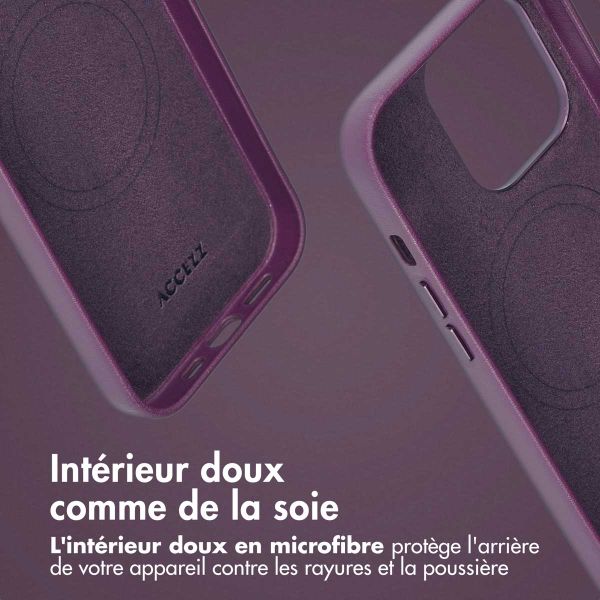 Accezz Étui de téléphone portefeuille en cuir 2-en-1 avec MagSafe Apple iPhone 14 Pro - Heath Purple