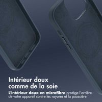 Accezz Coque arrière en cuir avec MagSafe Apple iPhone 14 Pro Max - Nightfall Blue