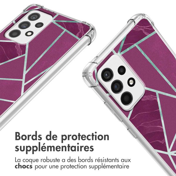 imoshion Coque Design avec cordon Samsung Galaxy A53 - Bordeaux Graphic