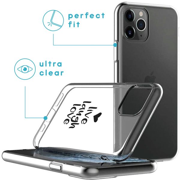 imoshion Coque Design iPhone 11 Pro - Live Laugh Love - Noir