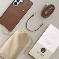 Selencia Coque de télephone Nova avec cordon et porte-cartes Samsung Galaxy S26 - Mocha Brown