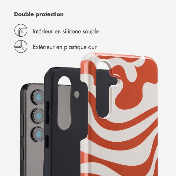 Selencia Coque arrière Vivid Tough Galaxy S24 FE - Dream Swirl Orange