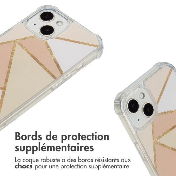 imoshion Coque Design avec cordon Apple iPhone 13 - Beige Graphic