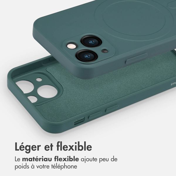 imoshion Coque Couleur avec MagSafe Apple iPhone 13 Mini - Vert foncé