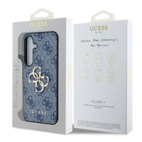 Guess Coque 4G Metal Logo Backcover Samsung Galaxy S25 - Bleu
