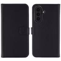 Selencia Étui portefeuille en cuir véritable Samsung Galaxy A57 (5G) - Noir