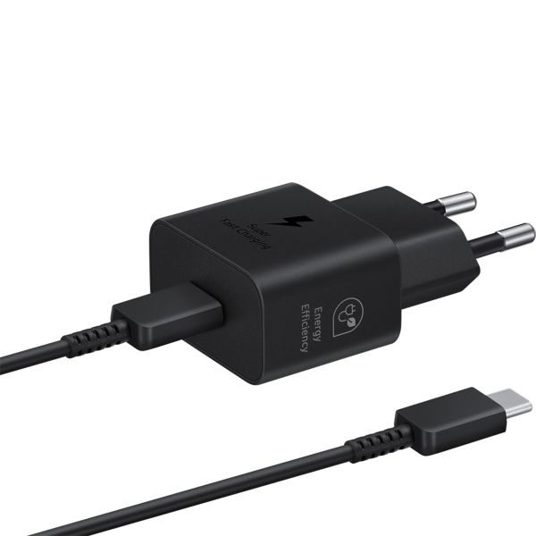 Samsung ﻿Original 25W Efficiency Adapter avec câble USB-C vers USB-C - 1 mètre - Noir