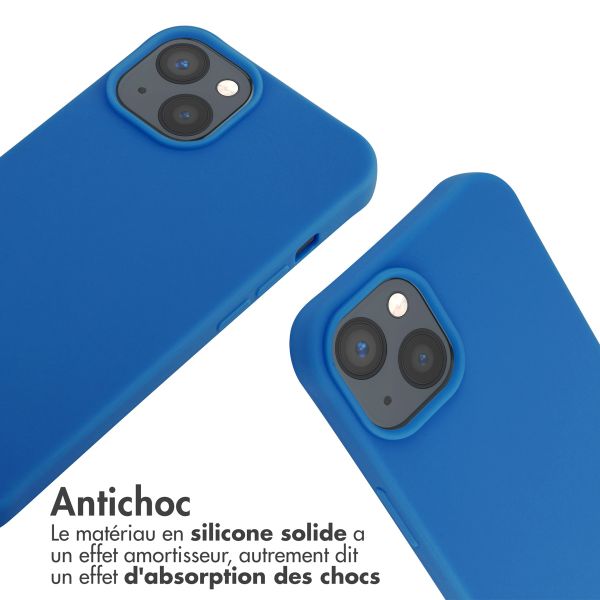 imoshion ﻿Coque en silicone avec cordon iPhone 14 - Bleu