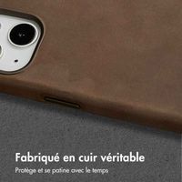 Accezz Coque MagSafe en cuir vintage Apple iPhone 13 - Rustic Brown