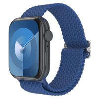 imoshion Bracelet tissé en nylon Apple Watch Series 1 á 9 / SE (38/40/41 mm) | Series 10 (42 mm) - Bleu Foncé