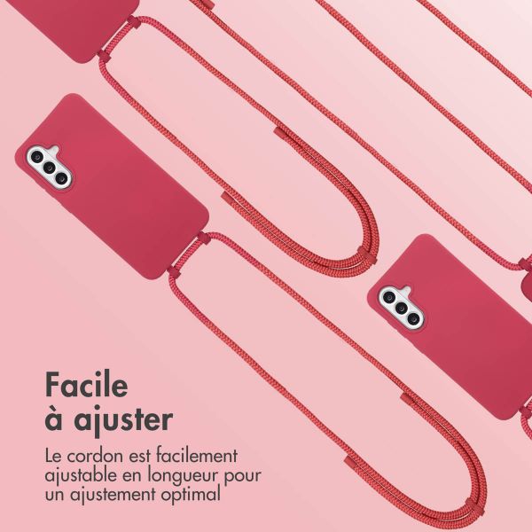 imoshion Coque de couleur avec cordon amovible Samsung Galaxy A36 / A56 - Red Raspberry