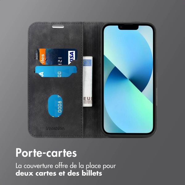 imoshion Étui de téléphone portefeuille Slim Apple iPhone 14 / 13 - Noir