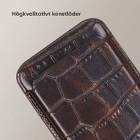Selencia Porte-cartes Croco avec MagSafe - Choco Brown