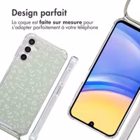 imoshion Coque Design avec cordon Samsung Galaxy A15 (5G) - Smoke Green Flowers