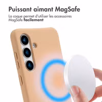 imoshion Coque arrière Color avec cordon amovible et MagSafe Samsung Galaxy S24 / S25 - Beige