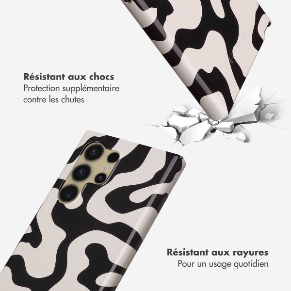 Selencia Coque arrière Vivid Samsung Galaxy S24 Ultra - Art Wave Black